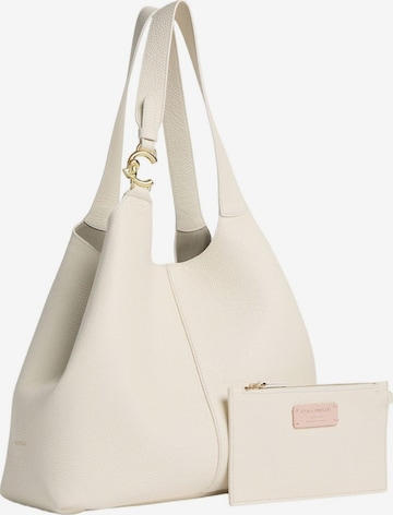 Coccinelle Schultertasche 'C-Easy S26 1' in Weiß: Vorderseite