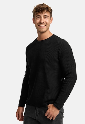 INDICODE JEANS Trui 'Petri' in Zwart