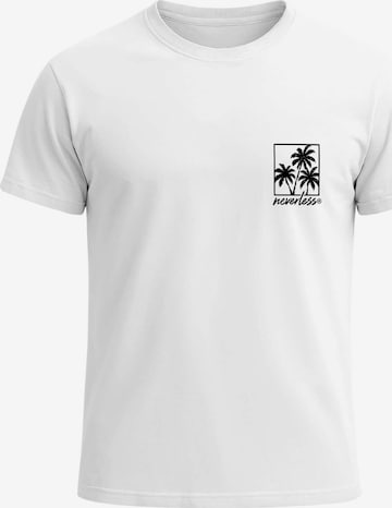 Neverless Shirt 'Logo Palmen' in White: front