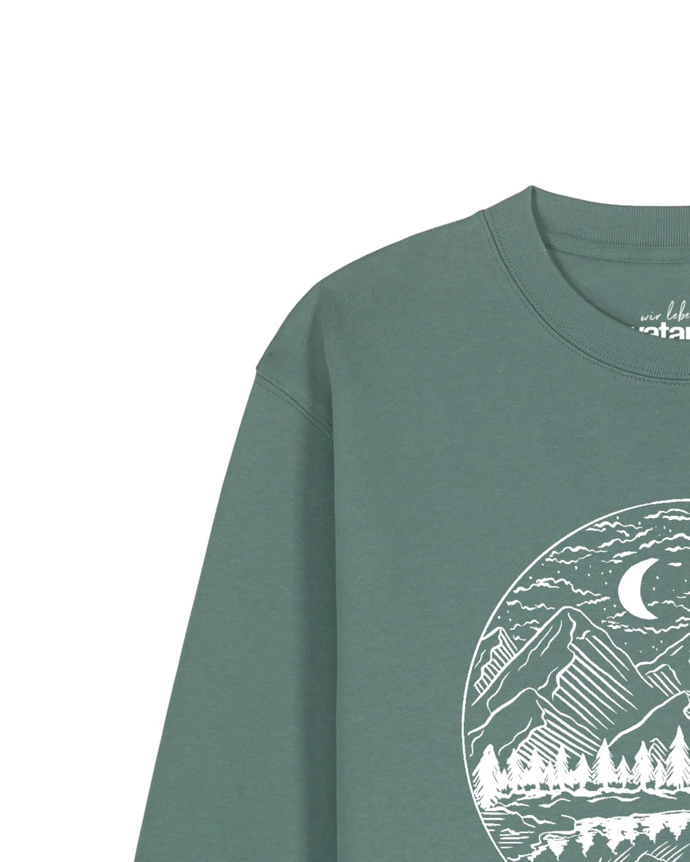 Watapparel Sweatshirt 'Mountains By Night' in Groen