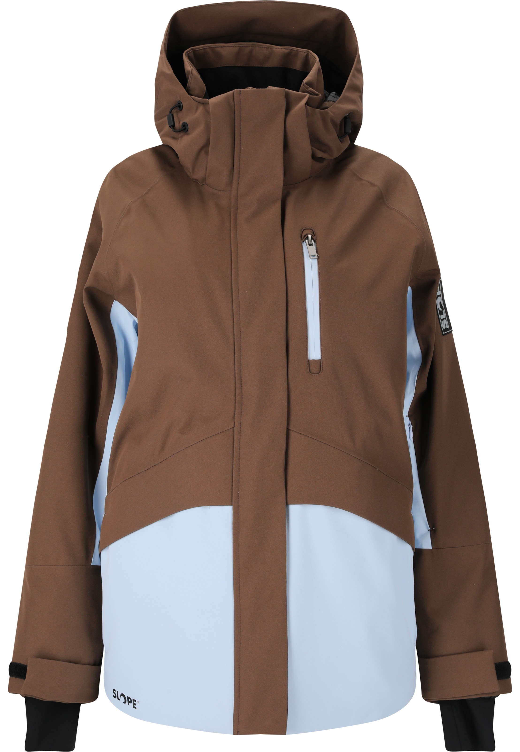 SLOPE Skijacke 'Kenai' in Braun: Vorderseite