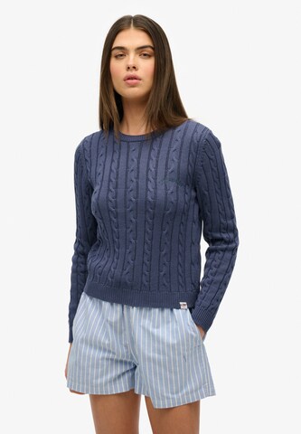 Pull-over 'Essentials' Superdry en bleu : devant