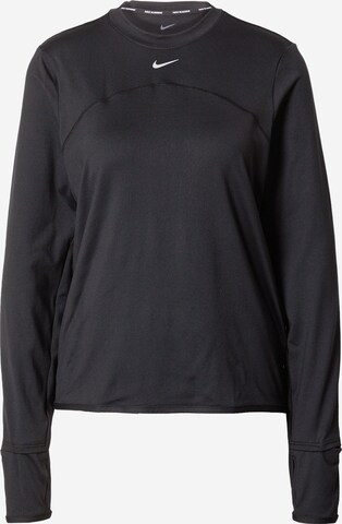 NIKE Functioneel shirt in Zwart: voorkant