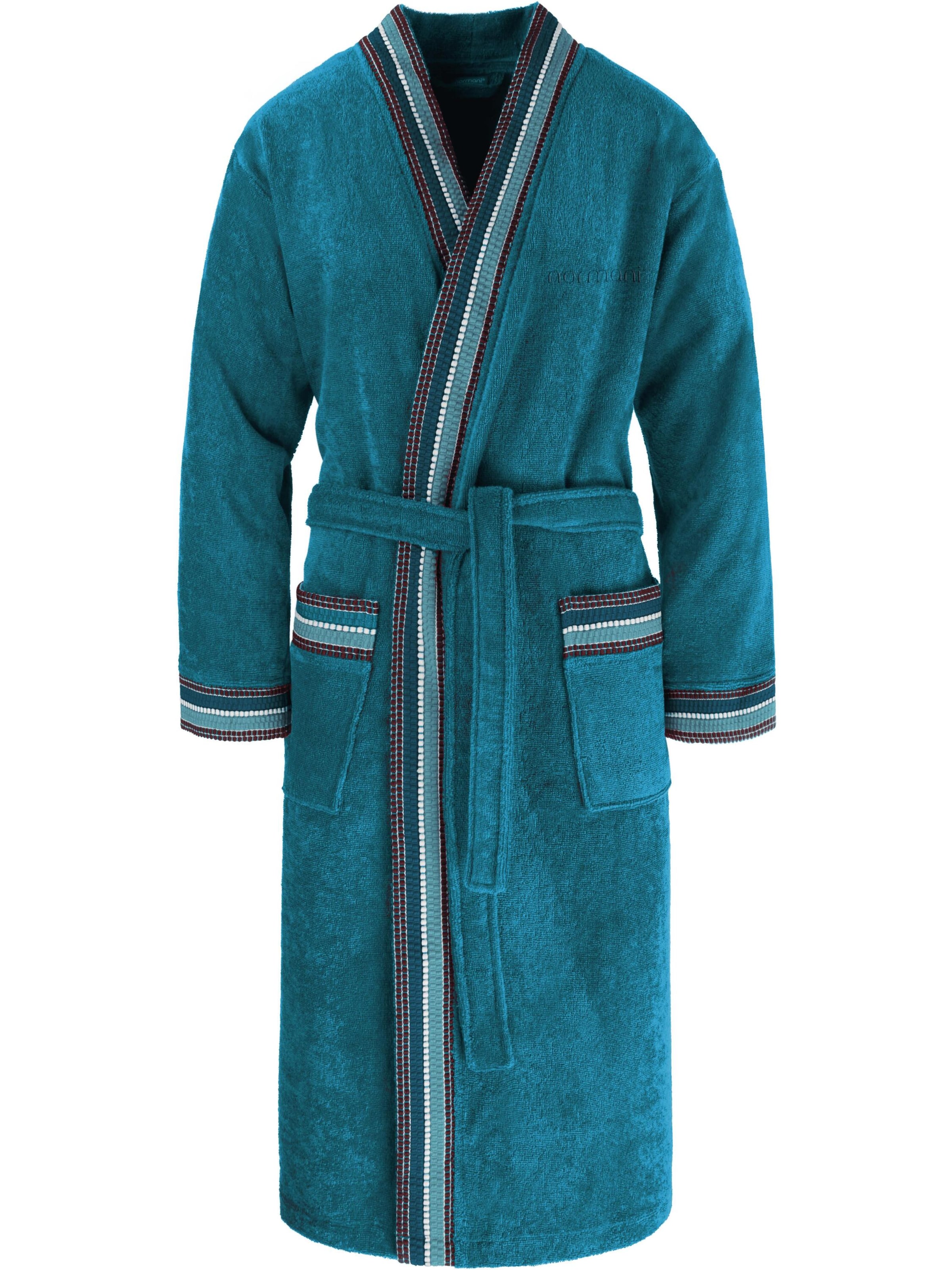 normani Bathrobe long in Blue: front