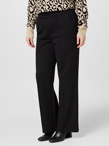 ONLY Curve Zvonové kalhoty Kalhoty se sklady v pase 'POPTRASH-SUKI' – černá: přední strana