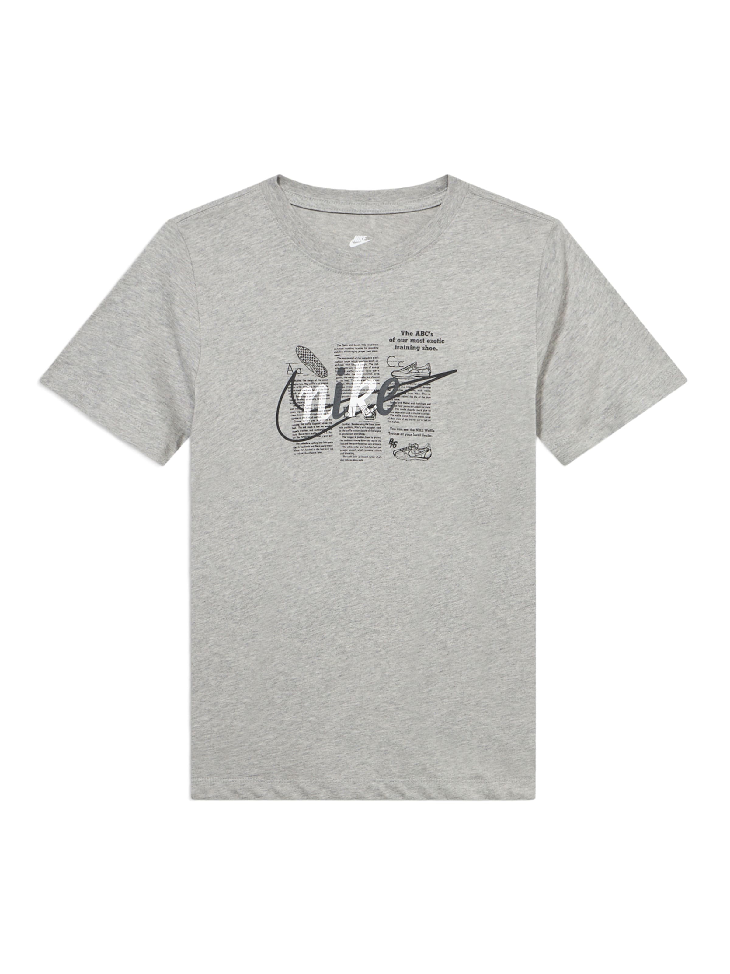 Nike Sportswear Shirt 'CLUB' in Mottled grey / Black / White, Item view