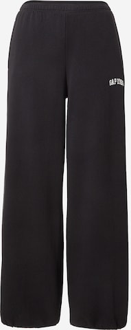 GAP Широки крачоли Панталон в черно: отпред