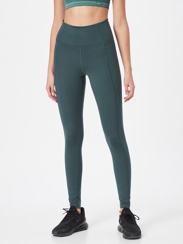 Girlfriend Collective Skinny Sports trousers in Green: front