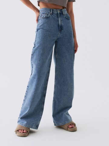 RÆRE by Lorena Rae Wide leg Jeans 'Cora Tall' in Blauw: voorkant