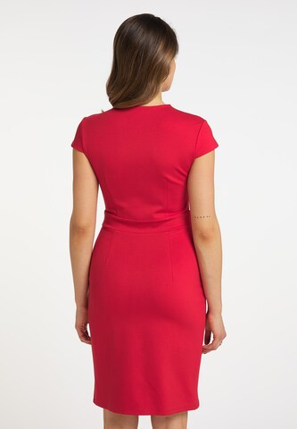 Robe fourreau faina en rouge