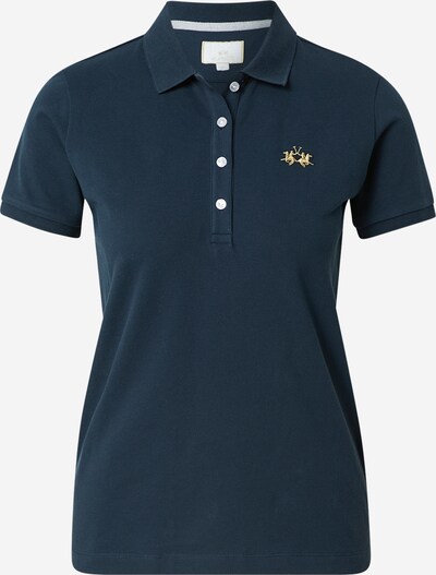 Tricou La Martina pe albastru marin / auriu, Vizualizare produs