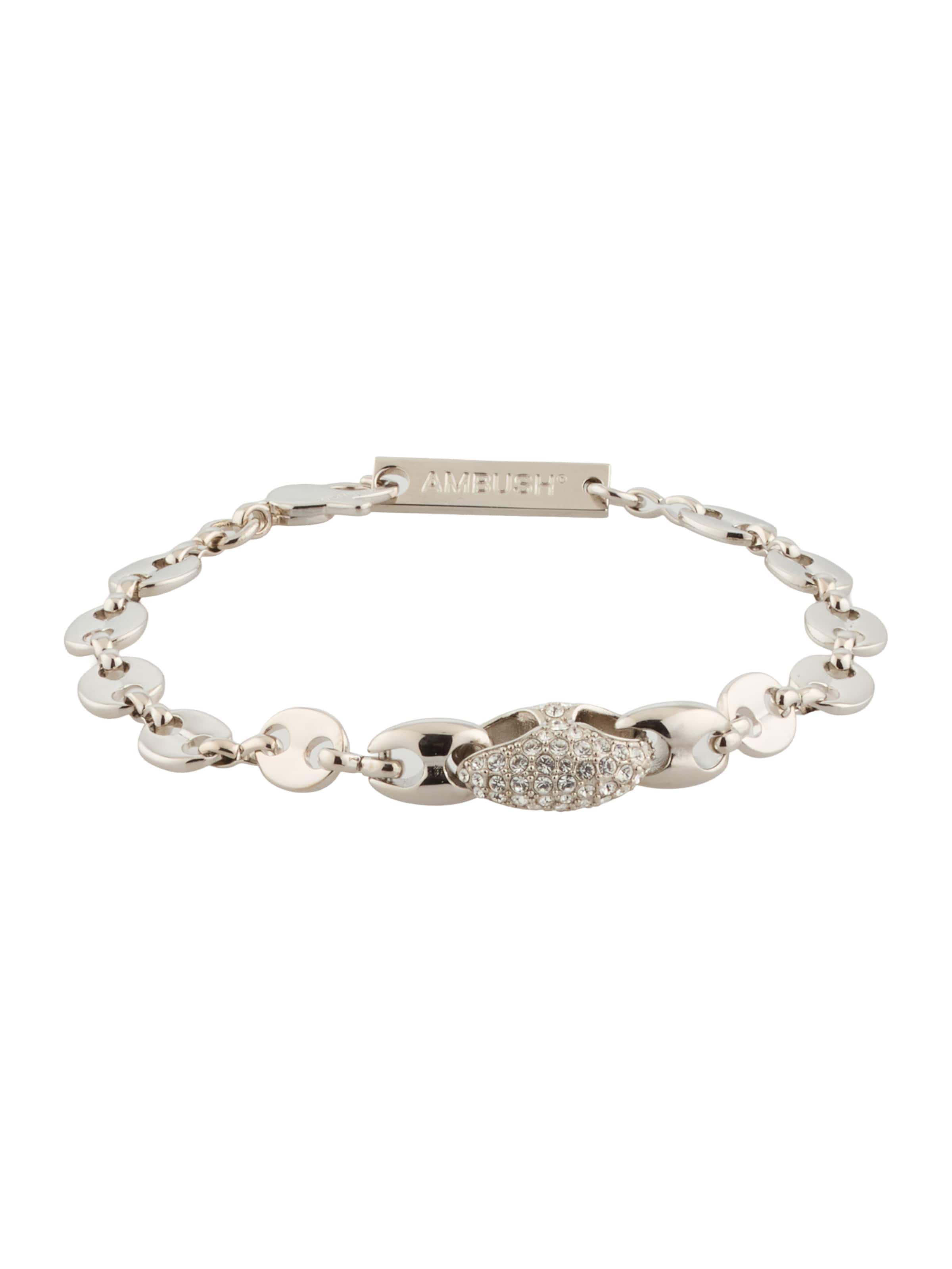 AMBUSH Armband 'PAVE ARMOR A' in Silber: Vorderseite