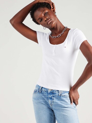 T-shirt Tommy Jeans en bleu : devant