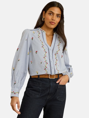 love & roses Bluse in Blau: Vorderseite