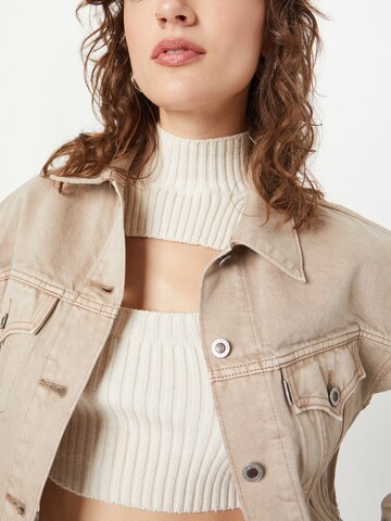 LEVI'S ® Jacke 'Silvertab Crop Trucker' in Beige