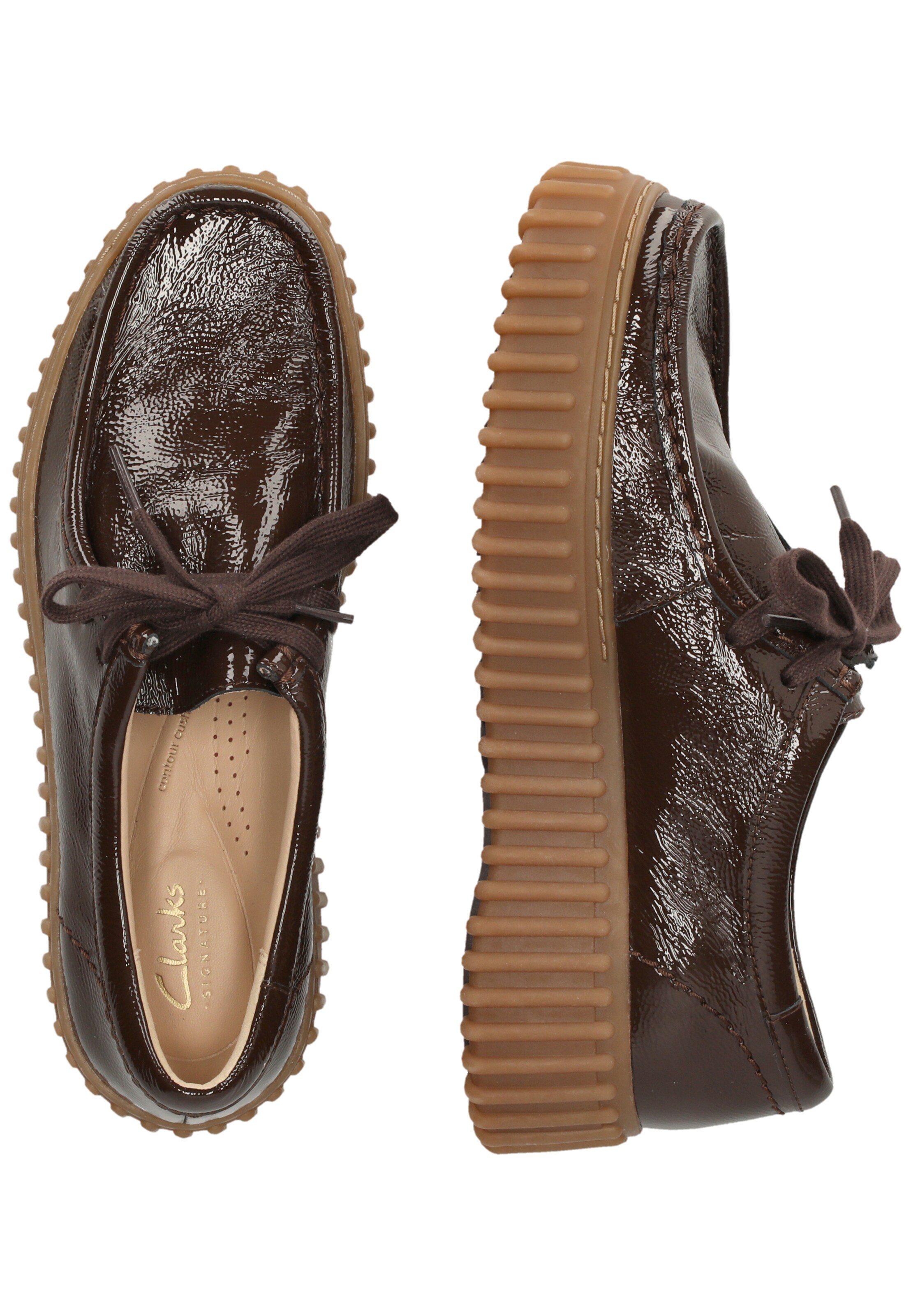 CLARKS Veterschoen 'Torhill Bee' in Bruin