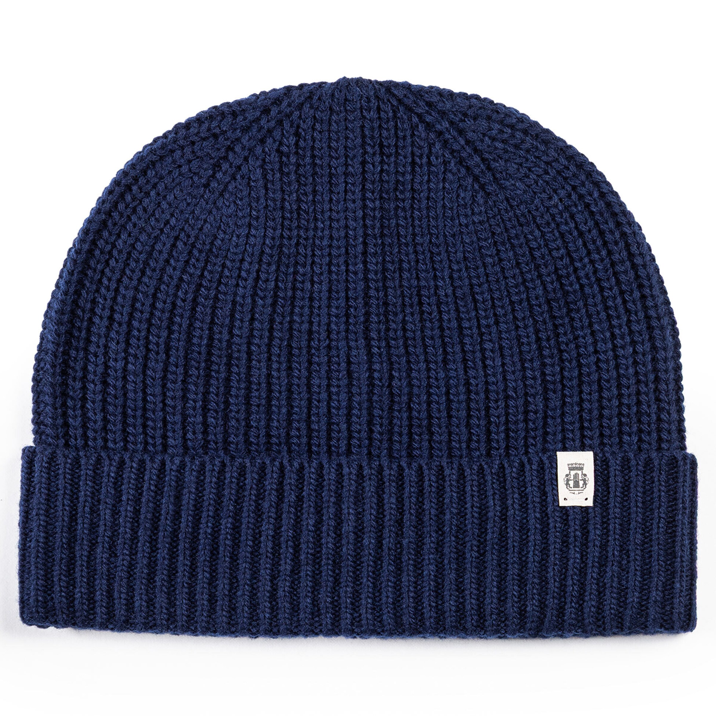 Roeckl Beanie 'KLASSISCHE STRICKMÜTZE' in Blue: front
