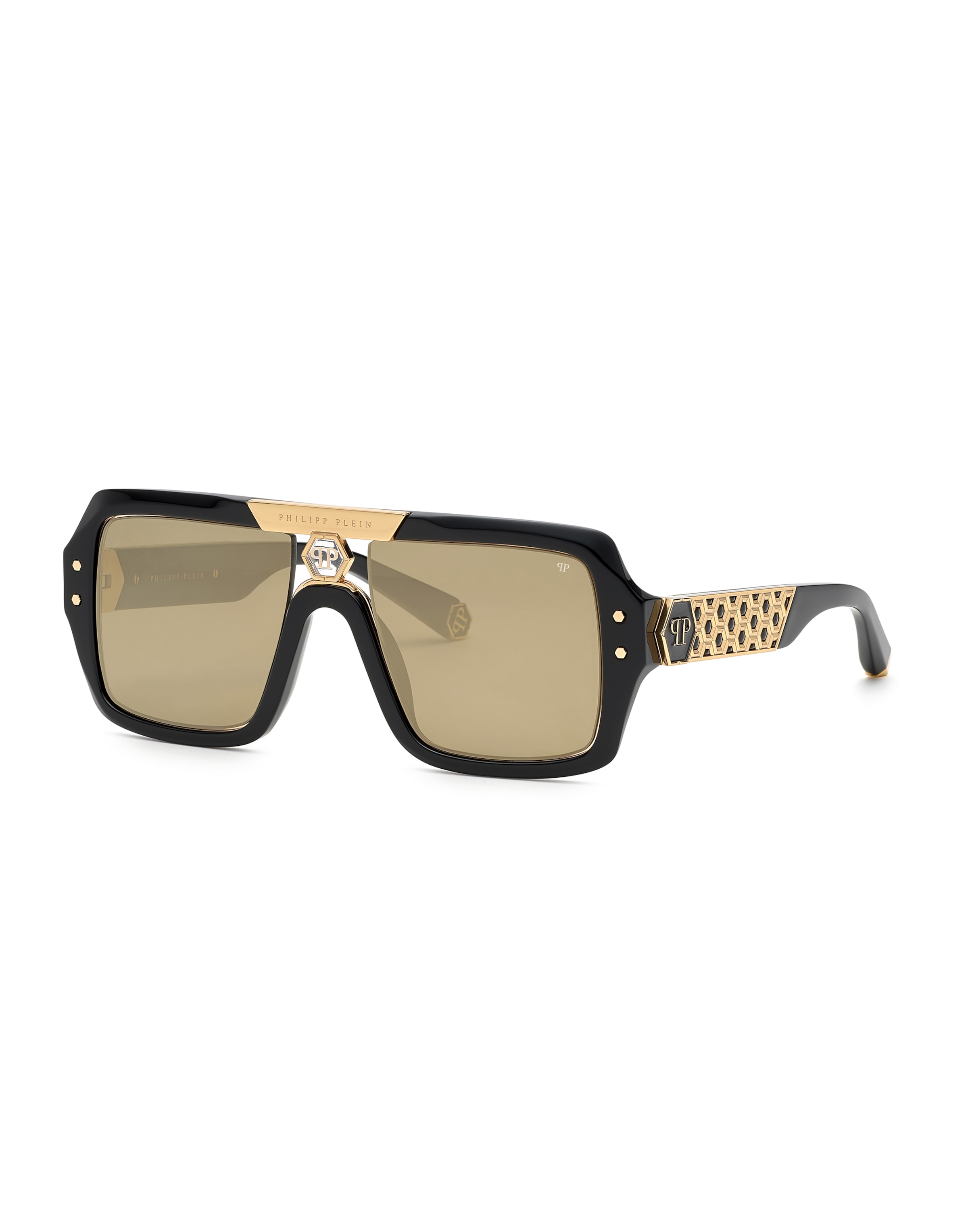 Philipp Plein - Gafas de sol en negro: frente