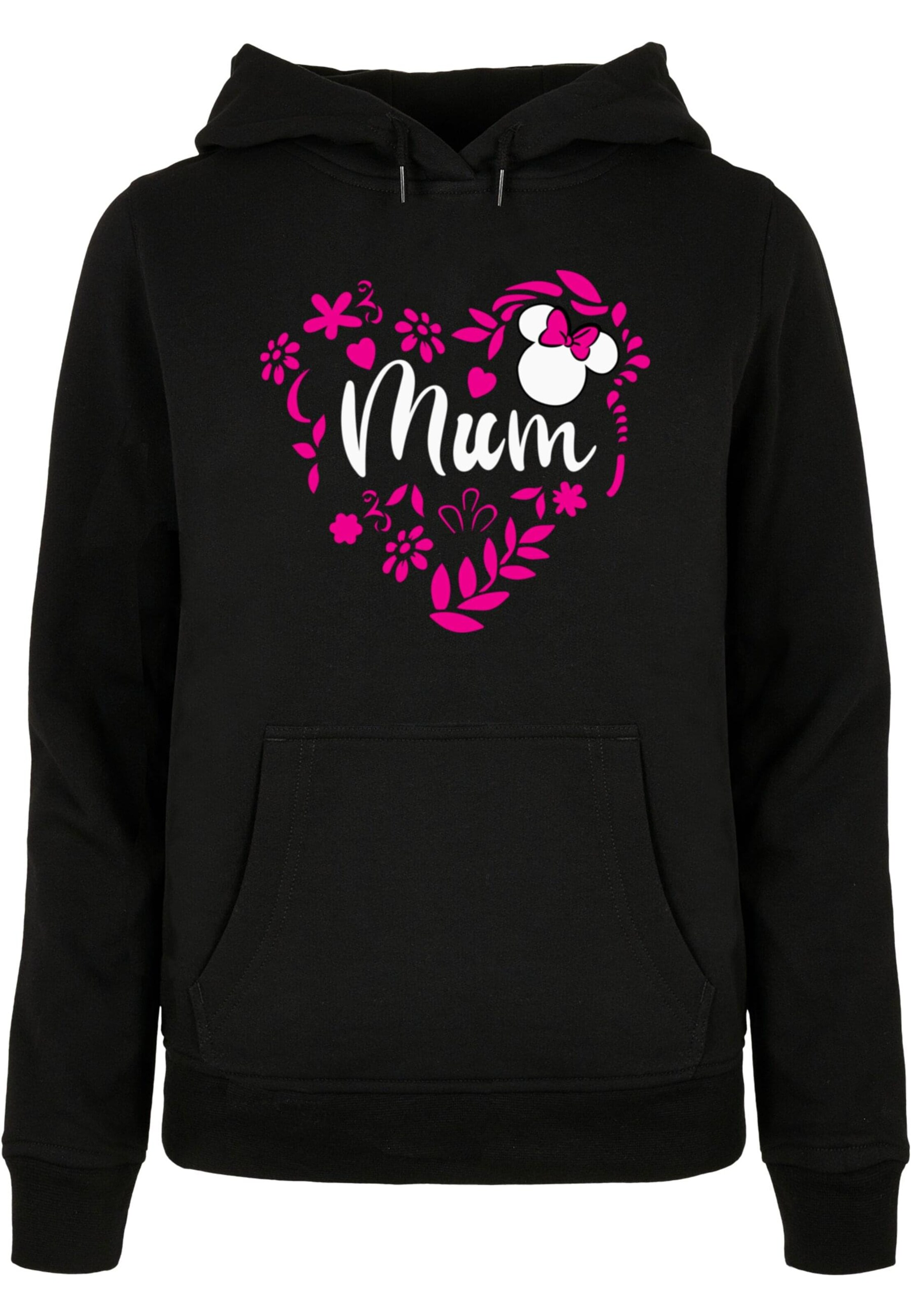 Sweat-shirt 'Mother's Day - Minnie Mum Heart' ABSOLUTE CULT en noir : devant