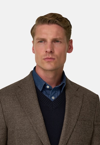 Boggi Milano Regular fit Colbert in Bruin