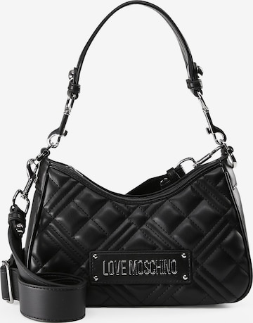 Borsa a spalla 'Quilted' di Love Moschino in nero: frontale
