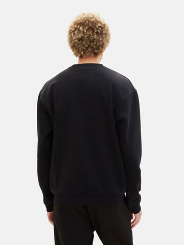 TOM TAILOR DENIM Sweatshirt in Schwarz