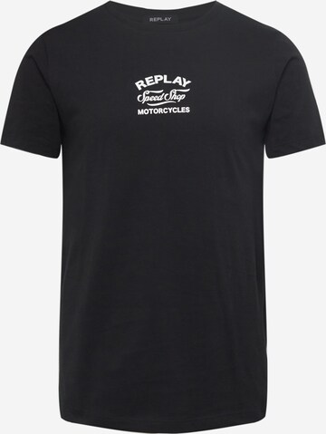 REPLAY Shirt in Zwart: voorkant