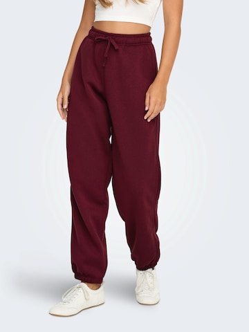 ONLY Конический (Tapered) Штаны 'ONLBEST' в Красный: спереди
