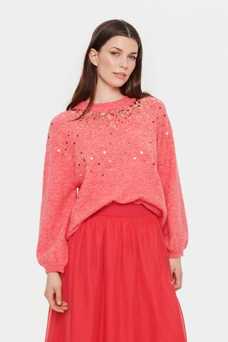 SAINT TROPEZ Sweater 'Barbel' in Red: front