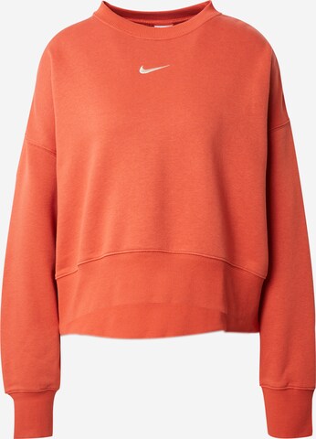 Nike SportswearSweater majica 'Phoenix Fleece' - crvena boja: prednji dio