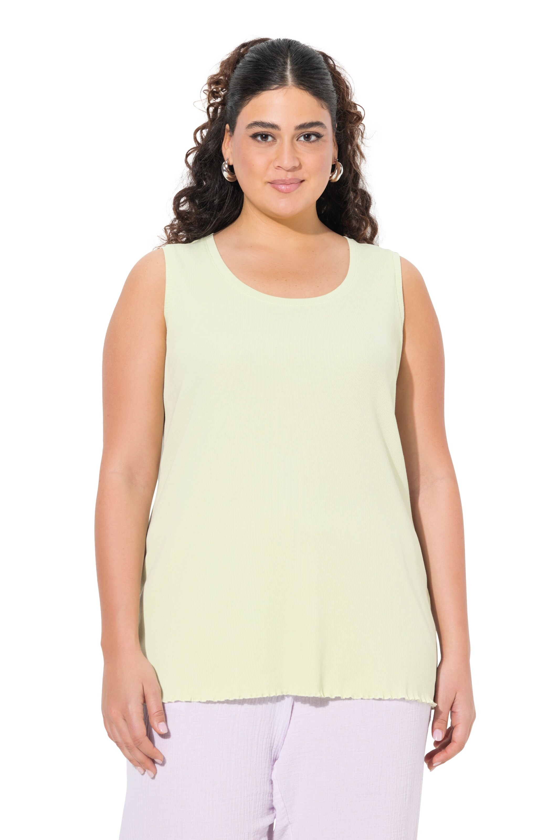 Ulla Popken Sticktop in Grün: Vorderseite