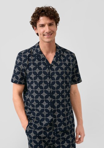 s.Oliver Regular fit Button Up Shirt in Blue: front
