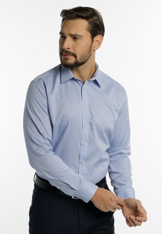 Coupe regular Chemise business DreiMaster Klassik en bleu : devant