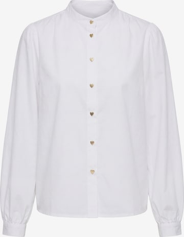 beach budz - Blusa em branco: frente