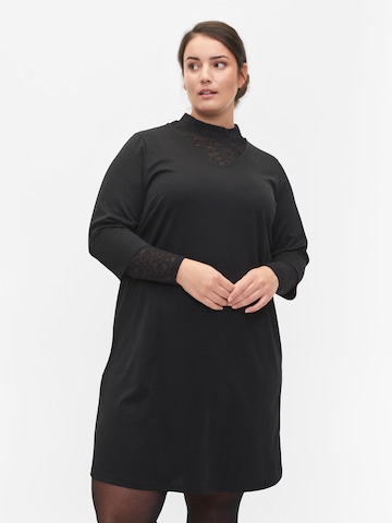 Zizzi Φόρεμα 'DEANNA' σε μαύρο: μπροστά