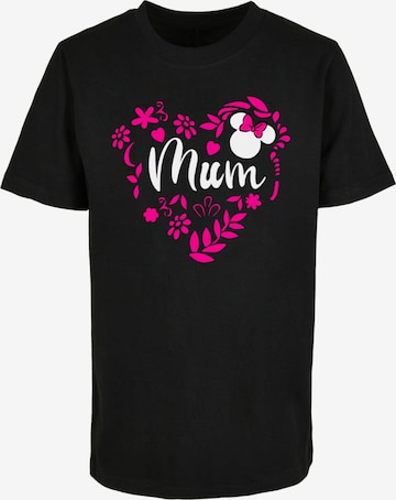 ABSOLUTE CULT Shirt 'Mother's Day - Minnie Mum Heart' in Zwart: voorkant