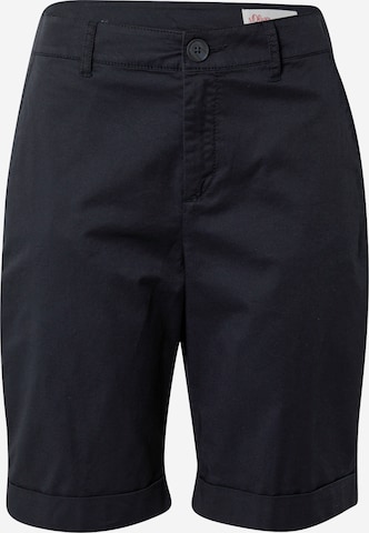 s.Oliver Regular Chino Pants in Black: front