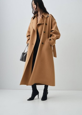 MANGO Between-Seasons Coat 'Cherry2' in Brown: front