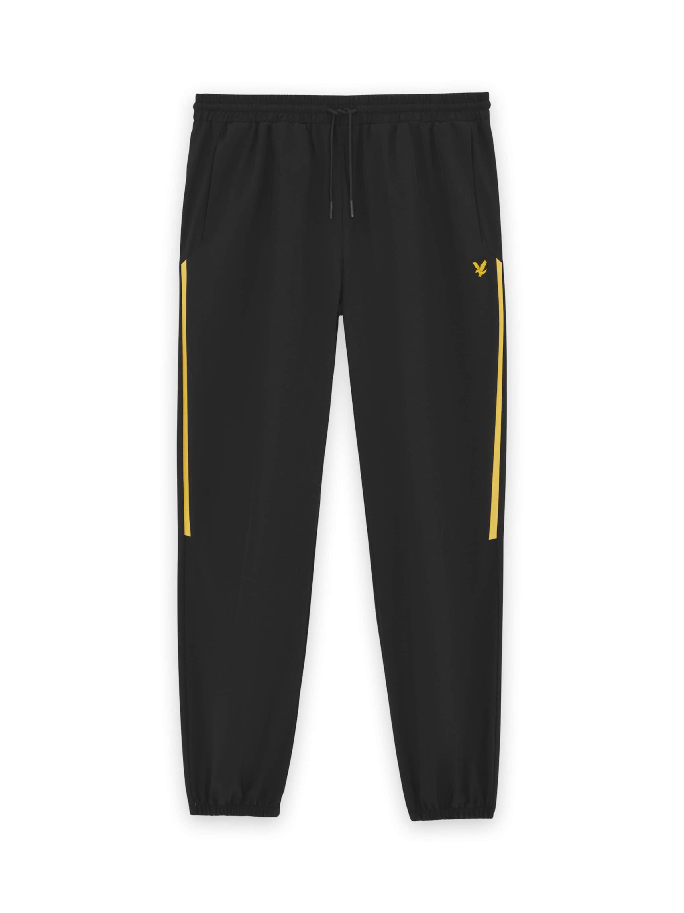 Lyle & Scott Broek 'Striped Trackies' in de kleur Geel / Zwart, Productweergave