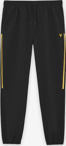 Lyle & Scott Tapered Broek 'Striped Trackies' in Zwart: voorkant