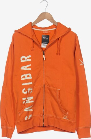 SANSIBAR Sweatshirt & Zip-Up Hoodie in M in Orange: front