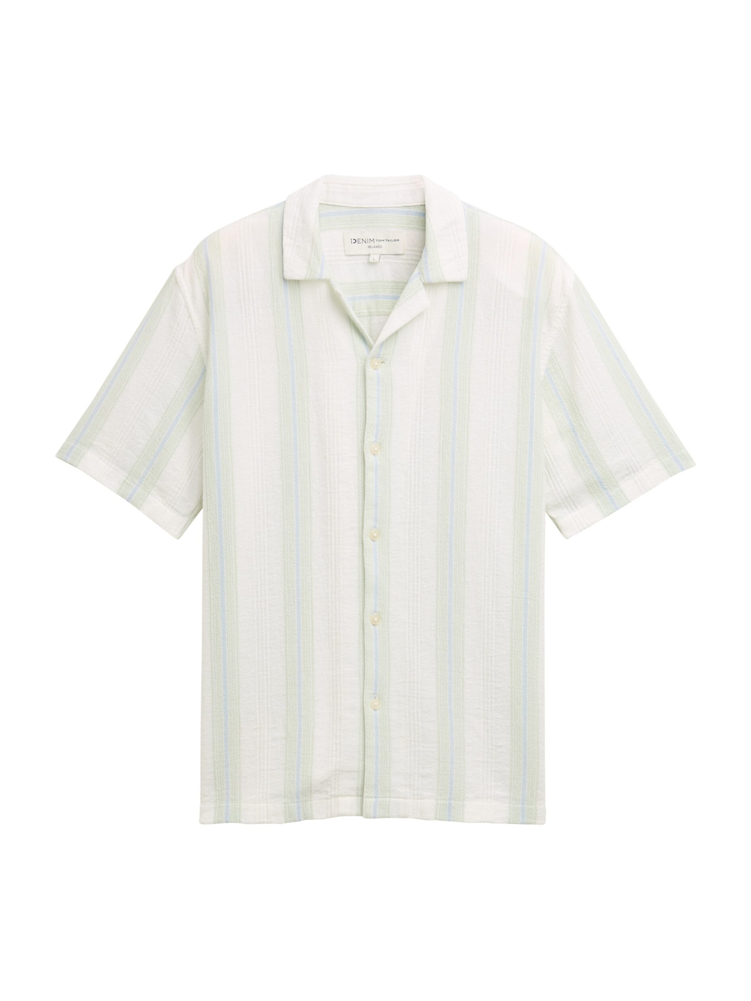 TOM TAILOR DENIM Regular Fit Hemd in Weiß: Vorderseite