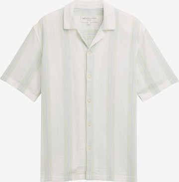 TOM TAILOR DENIM Regular fit Πουκάμισο σε λευκό: μπροστά