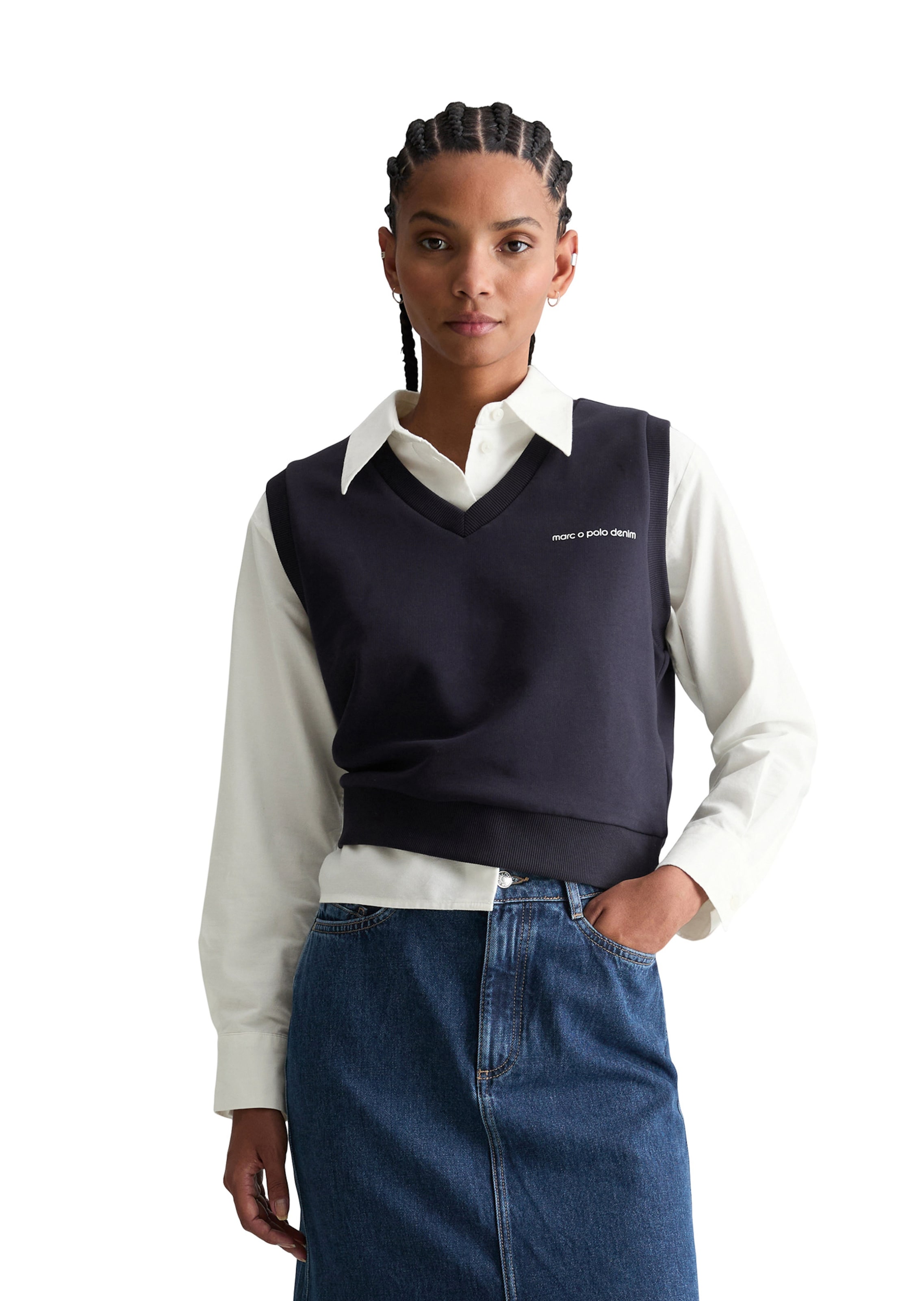 Marc O'Polo DENIM Sweater in Blue: front