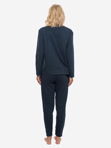 SCHIESSER Pajama 'Cotton' in Blue