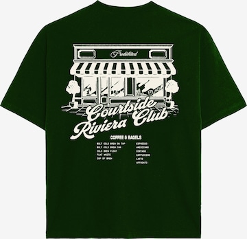 Prohibited Shirt 'Coffee and Bagels' in Green: front