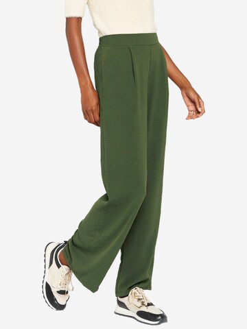 LolaLiza Wide leg Pleat-front trousers in Green