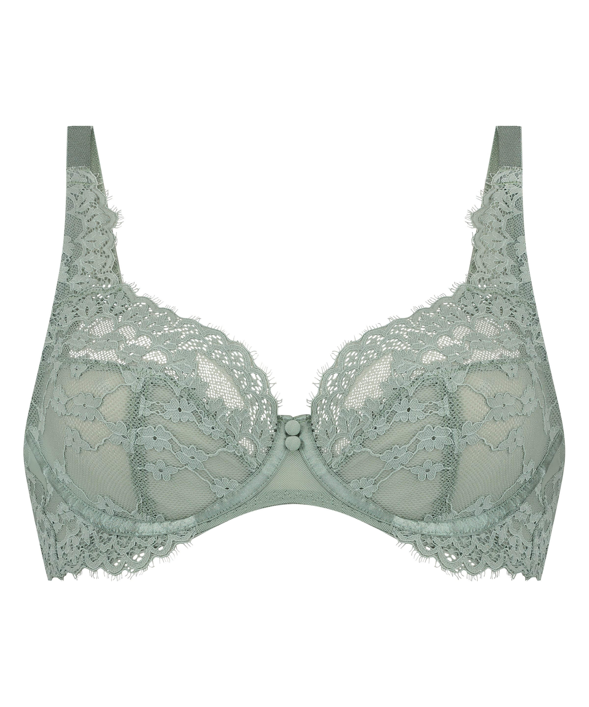 Hunkemöller T-shirt Bra 'Daisy' in Green: front