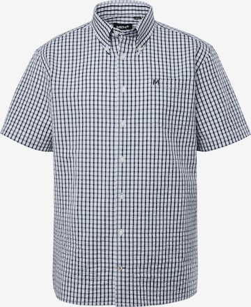 Men Plus Overhemd in Blauw: voorkant