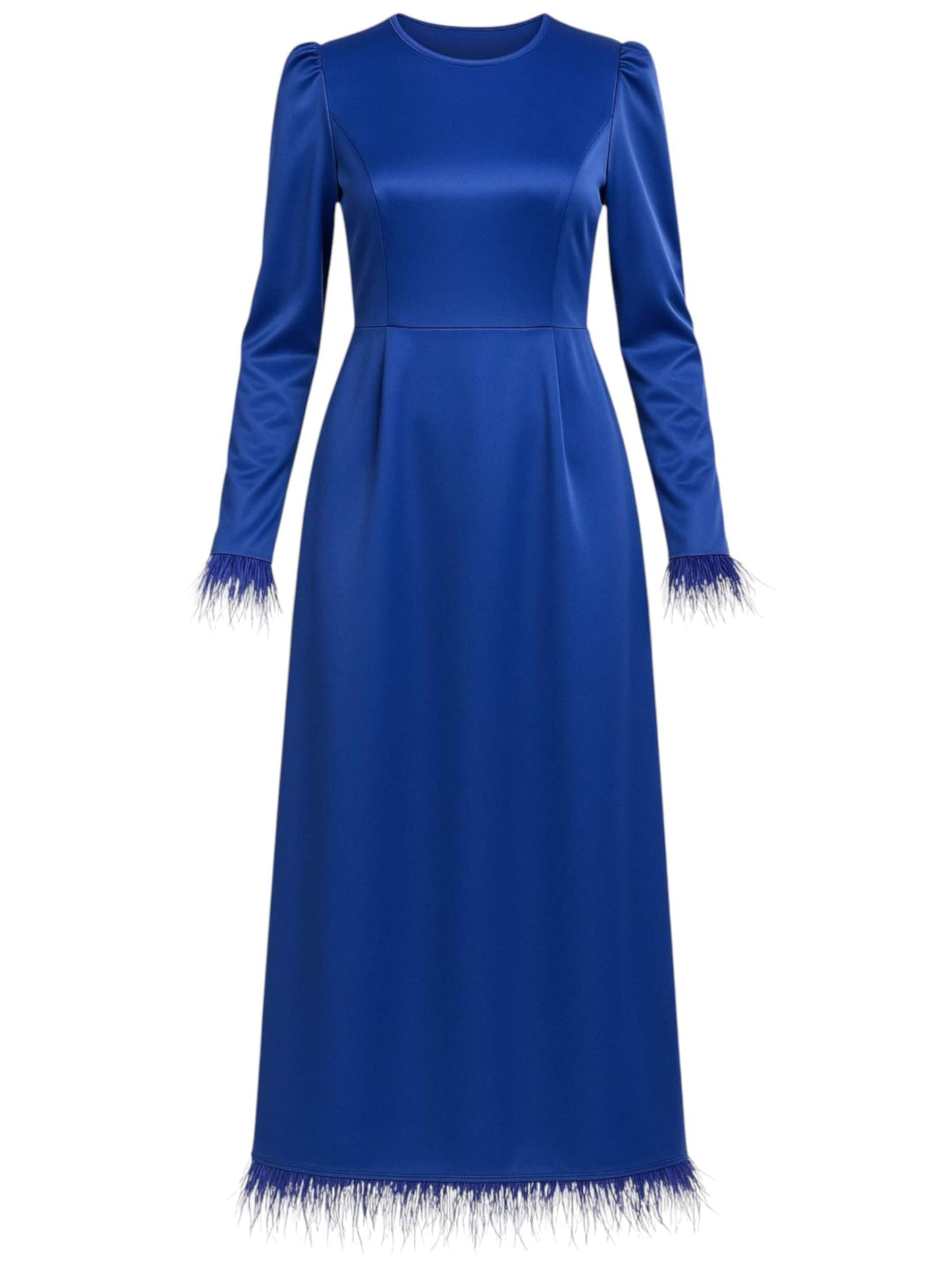 Abito da sera 'Feather Grace' di fashionshowcase in blu: frontale